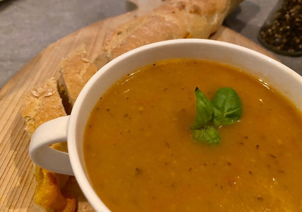 Tomaten-auberginesoep