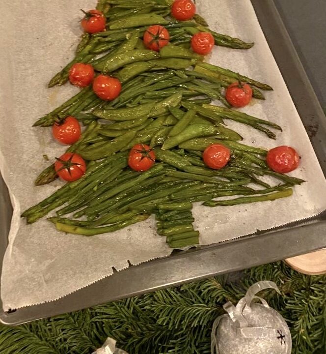 Groen(t)e kerstboom van de bakplaat