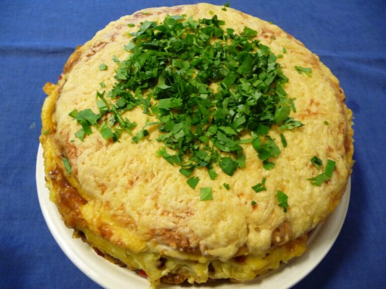 Mexicaanse tortilla taart met gehakt