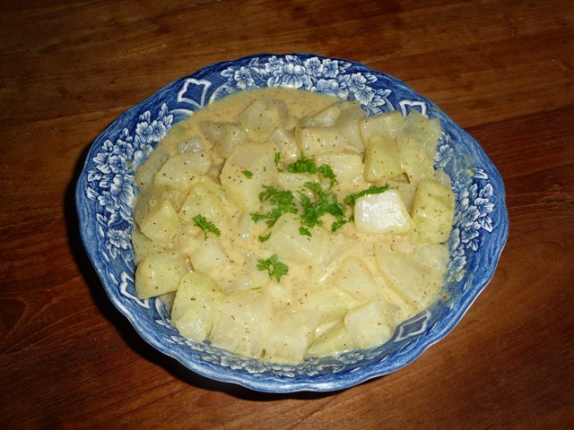 Koolrabi met mosterdsaus