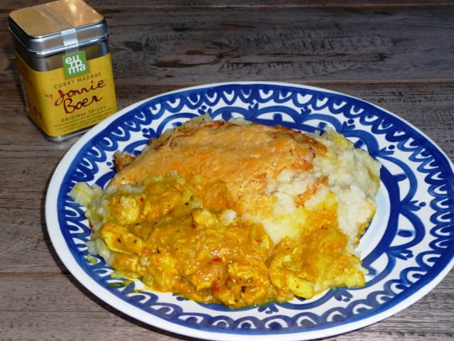 Bloemkool ovenschotel met kip/kerrie/ananas