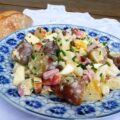 Aardappelsalade met asperges en appel
