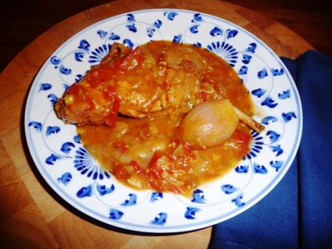 Grieks gestoofd konijn (kouneli stifado)