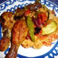 Kip Ras el Hanout met gegrilde groenten en tomatencouscous