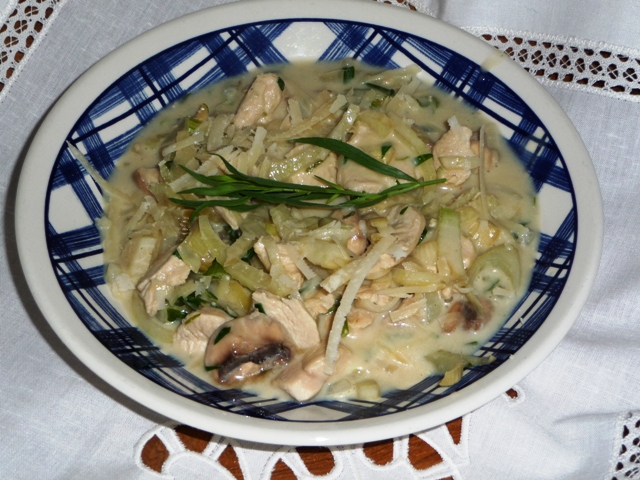 Kipfilet met romige venkel dragonsaus