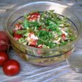 Sperziebonen salade met tonijn en tomaatjes