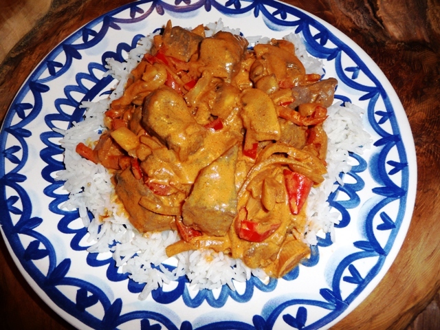 Biefstuk puntjes in Stroganoff saus