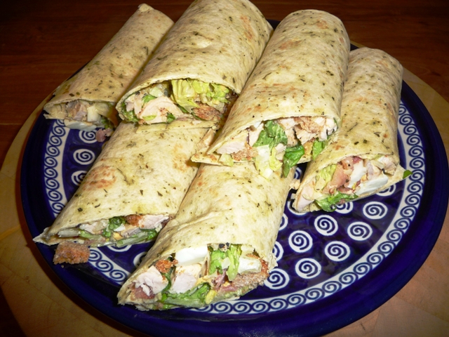 Wraps met Caesar salade