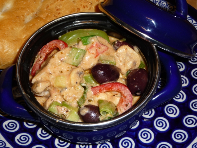 Grieks pannetje met varkenshaas en romige feta saus