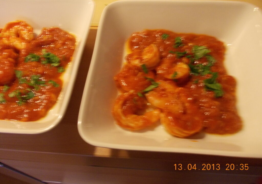 Portugese gamba’s in tomaten-knoflooksaus