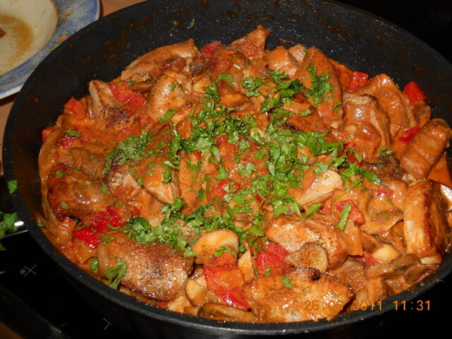 Spezzatino alla panne -varkenshaas in cognacsaus