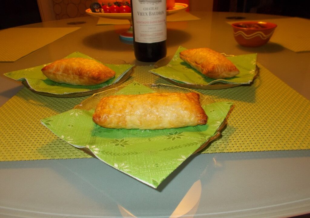 Champignon-ham-broodje van bladerdeeg…
