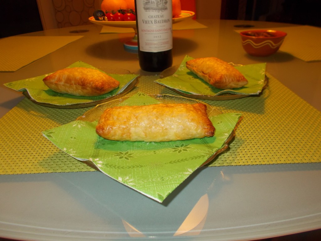 Champignon-ham-broodje van bladerdeeg…
