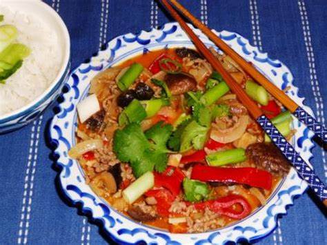 Gehaktcurry met een Thais tintje