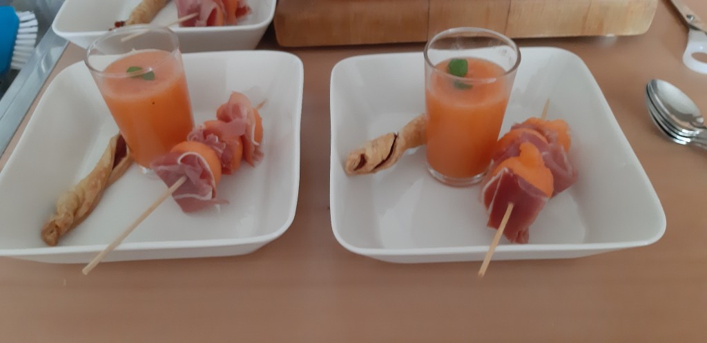 Trio van meloen een verrassend voorgerecht