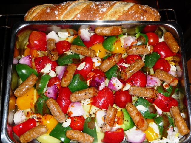 Ovenschotel met verse Chorizo worstjes