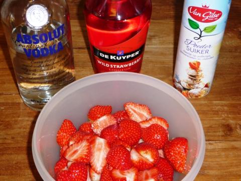 Gemarineerde Aardbeien Romanoff