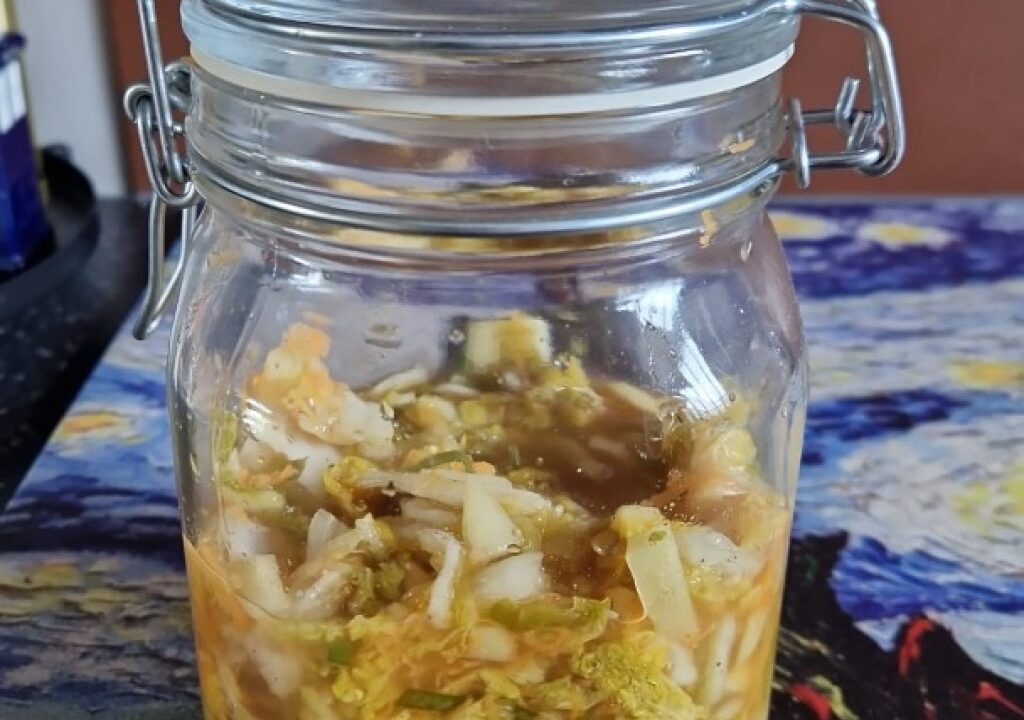Kimchi met kool, appel en wortel