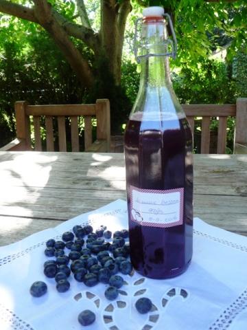 Blauwe bessen azijn