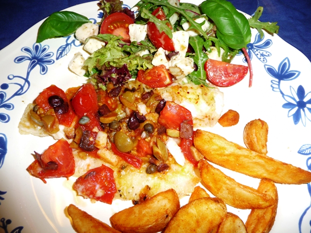 Scholfilet met een Mediterraans tintje