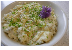 Eenvoudige, romige aardappelsalade ook lekker bij de bbq…..