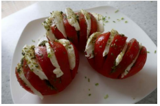 Hasselback Tomaat Caprese