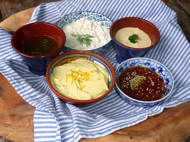 Mosselsausjes en dips