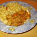 Varkenshaas in chili-roomsaus