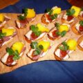 Hapje met eendenborst en mango
