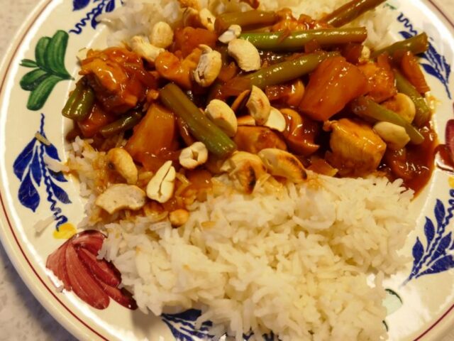 Zoetzure kip cashew