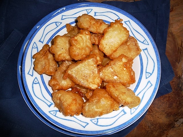 Griekse kabeljauw beignets (of inktvisringen)