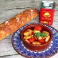 Gamba’s pil pil (al ajillo) con tomate