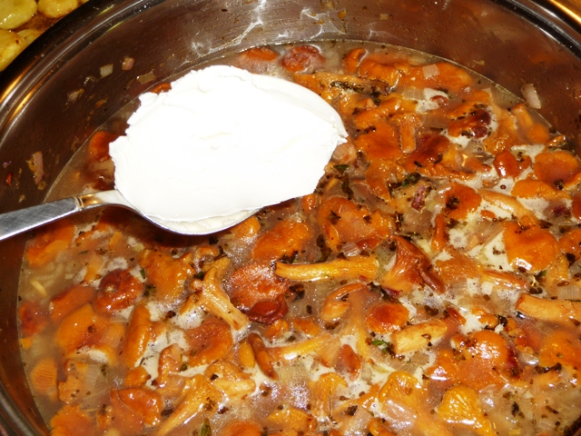Cantharellensoep met mascarpone