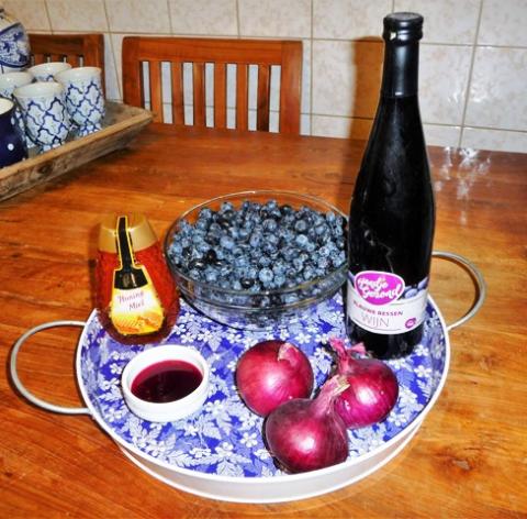 Blauwe bessen chutney