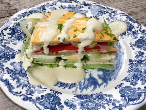 Salade tortilla taart
