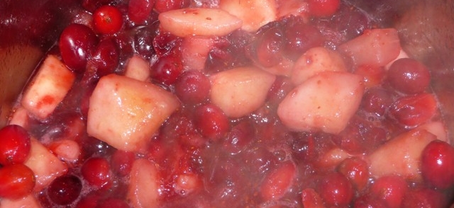 Cranberrysaus met peren