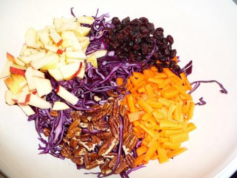 Coleslaw van rode kool
