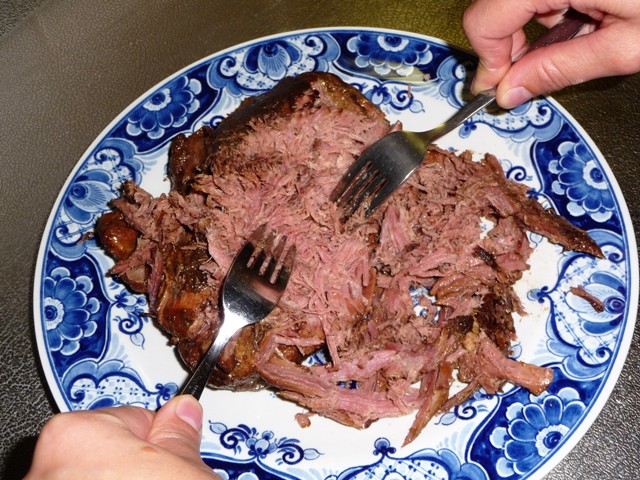 Pulled pork van wild zwijn