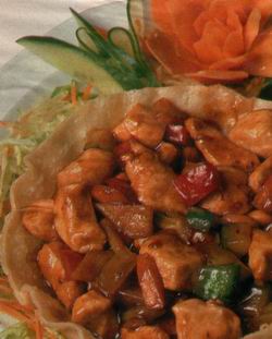 Chinese kip met gon-bao saus