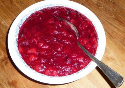 Cranberrysaus met peren