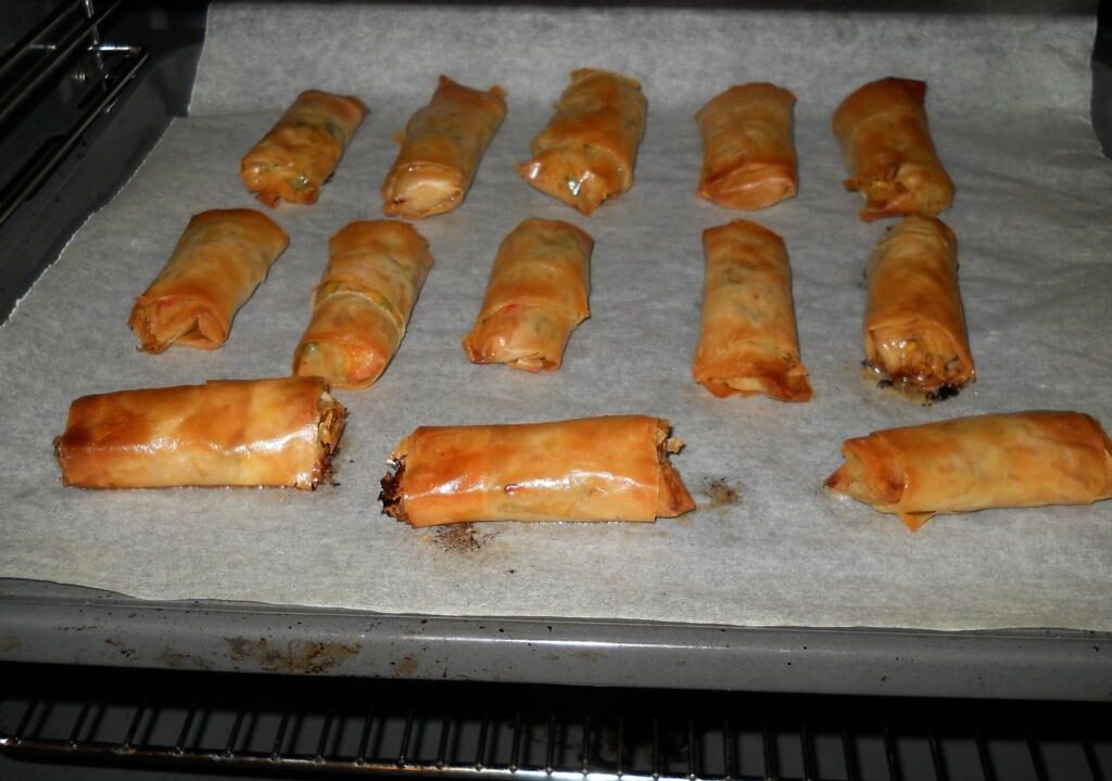 Kleine pittige loempiaatjes uit de oven