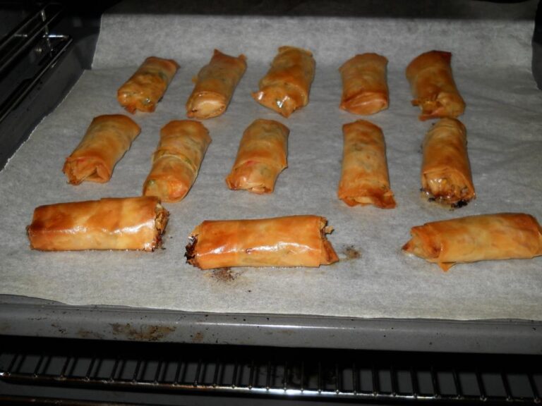 Kleine pittige loempiaatjes uit de oven