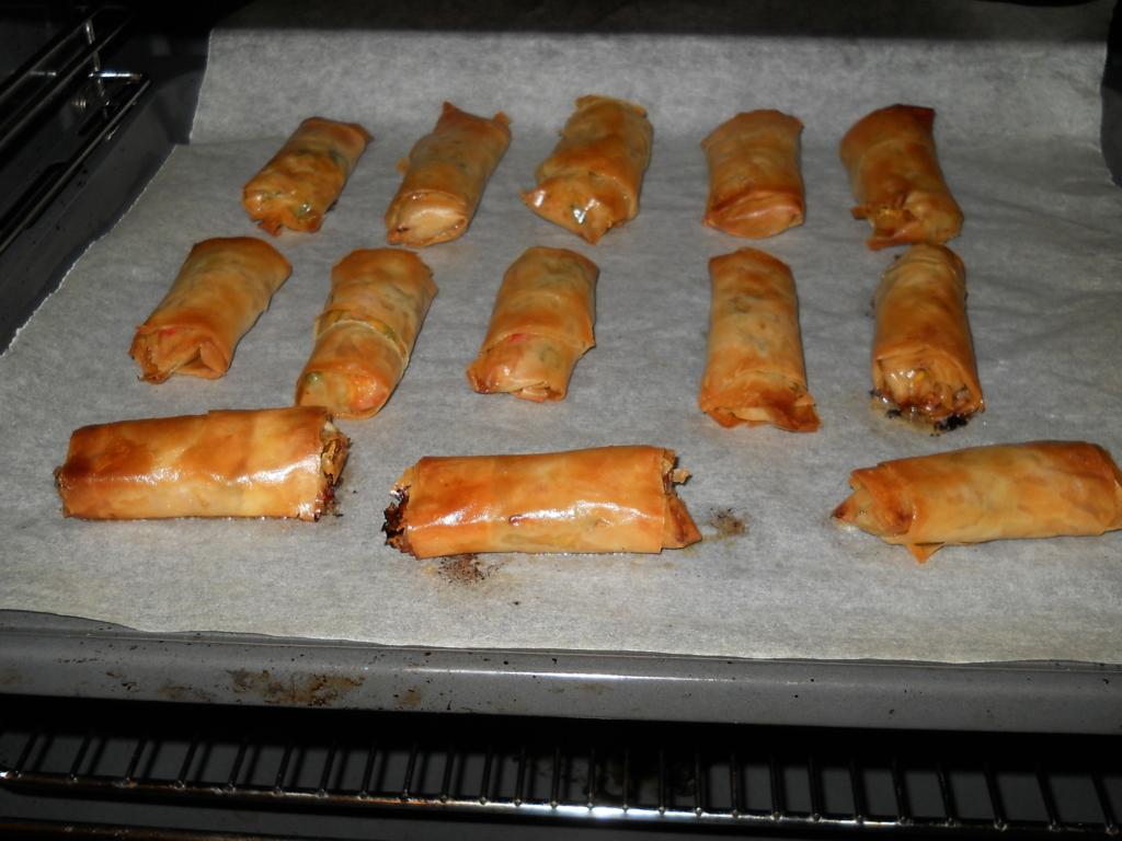 Kleine pittige loempiaatjes uit de oven