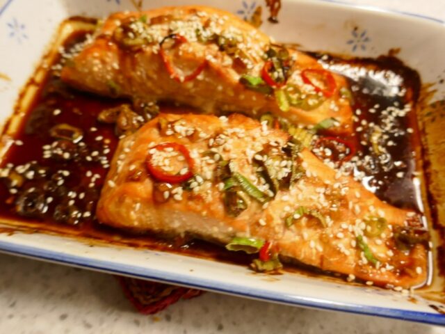 Oosterse zalm uit de oven