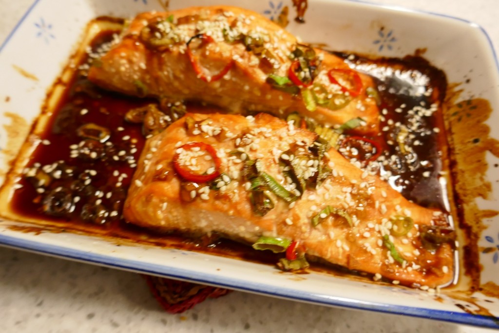 Oosterse zalm uit de oven