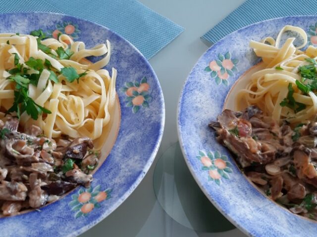 Paddenstoelenstroganoff van Jamie Oliver