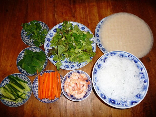 Vietnamese rijstvelloempia’s Goi Cuon met Nuoc Cham