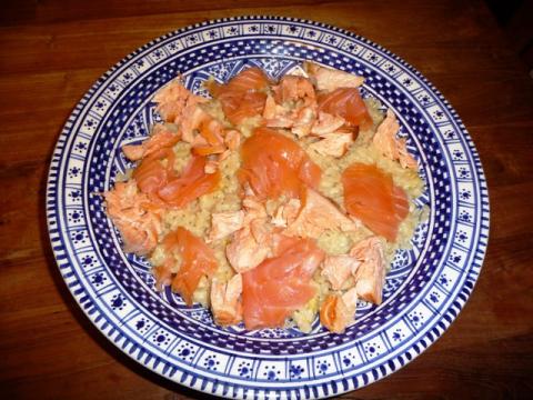 Risotto met witte asperges en zalm