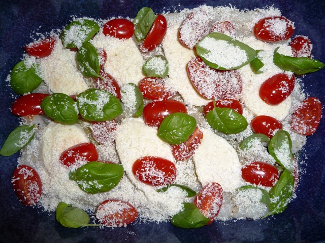 Kabeljauw met tomaatjes, basilicum en mozzarella van Jamie Oliver