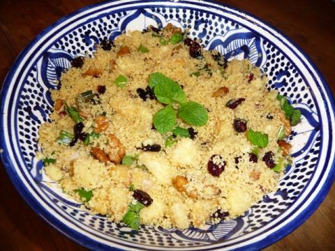 Couscous met appel en cranberry’s